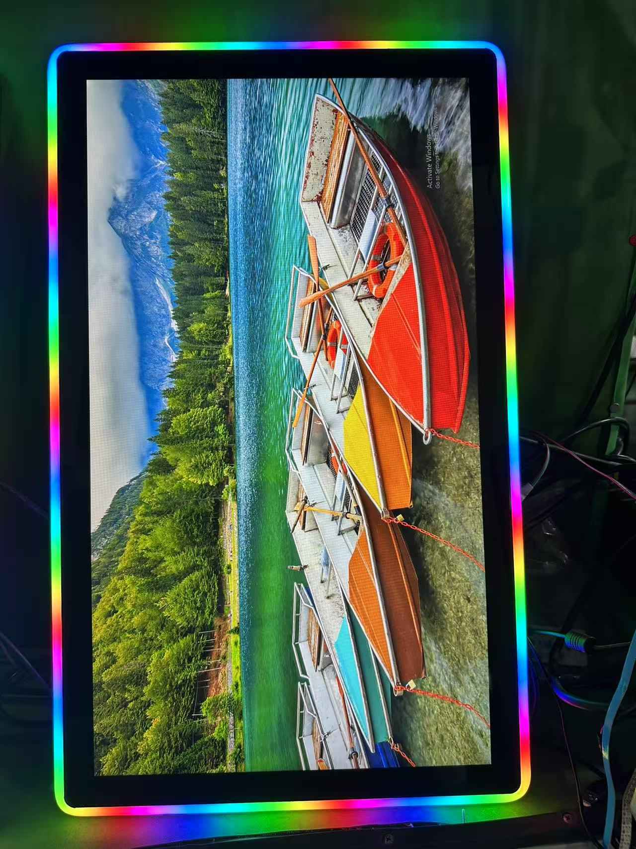 XXVII inch capacitive tactus screen ludum Monitor cum RGB ducitur