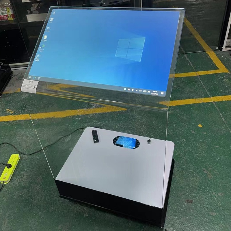 30 inch Transparens vitrum temperatum Interective Projector Kiosk